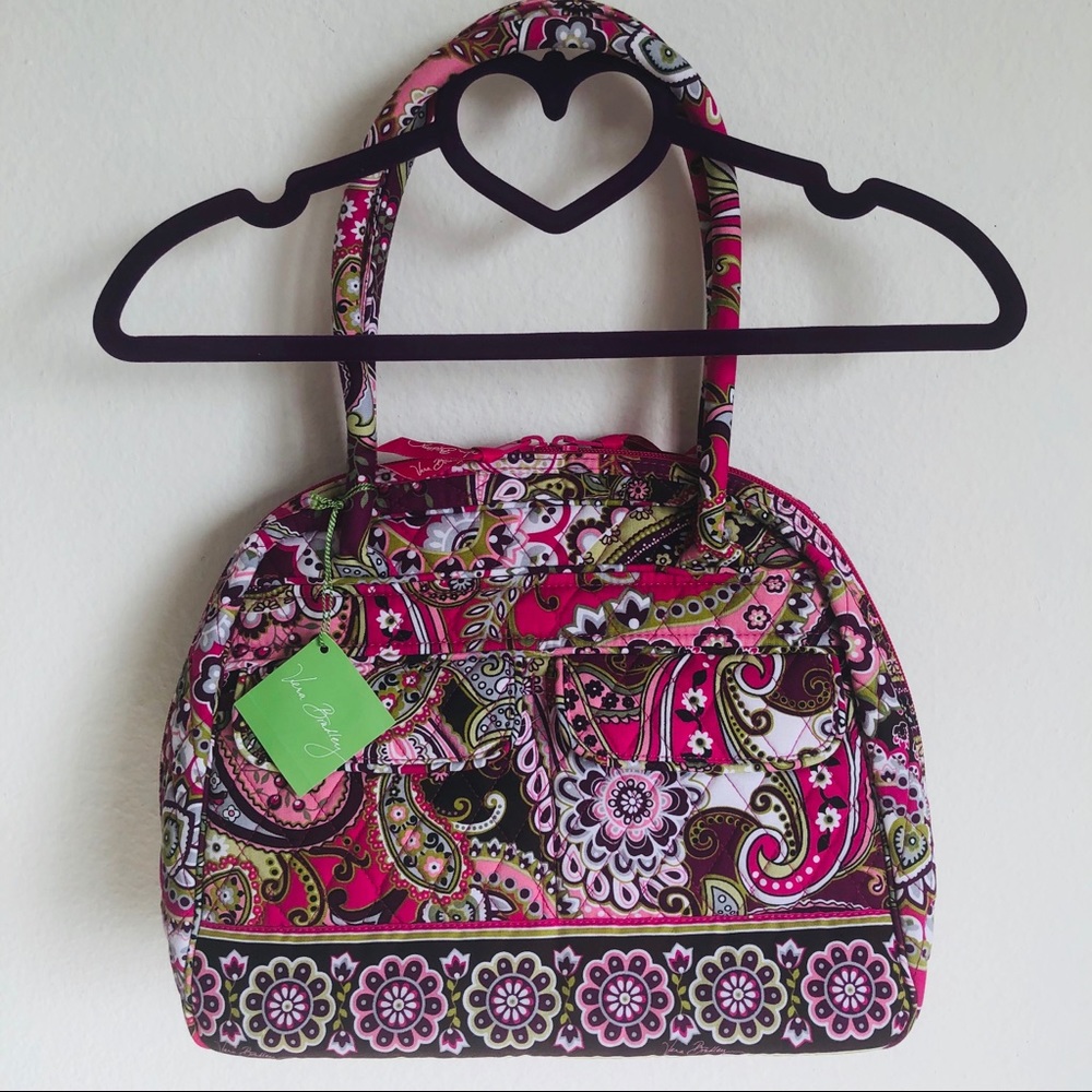💜SOLD🆕Vera Bradley Bowler Very Berry Paisley - Picture 1 of 8